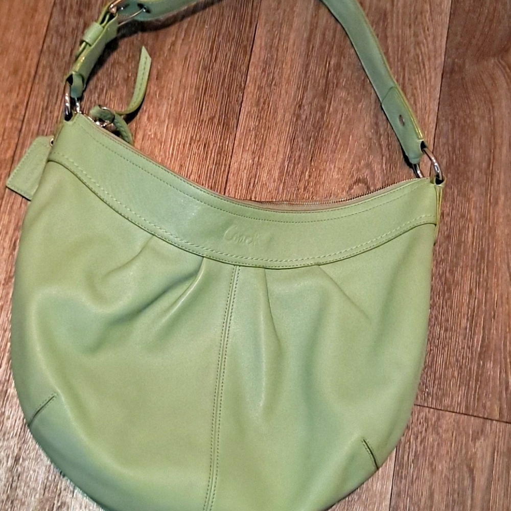 Authentic Coach Green Hobo Purse